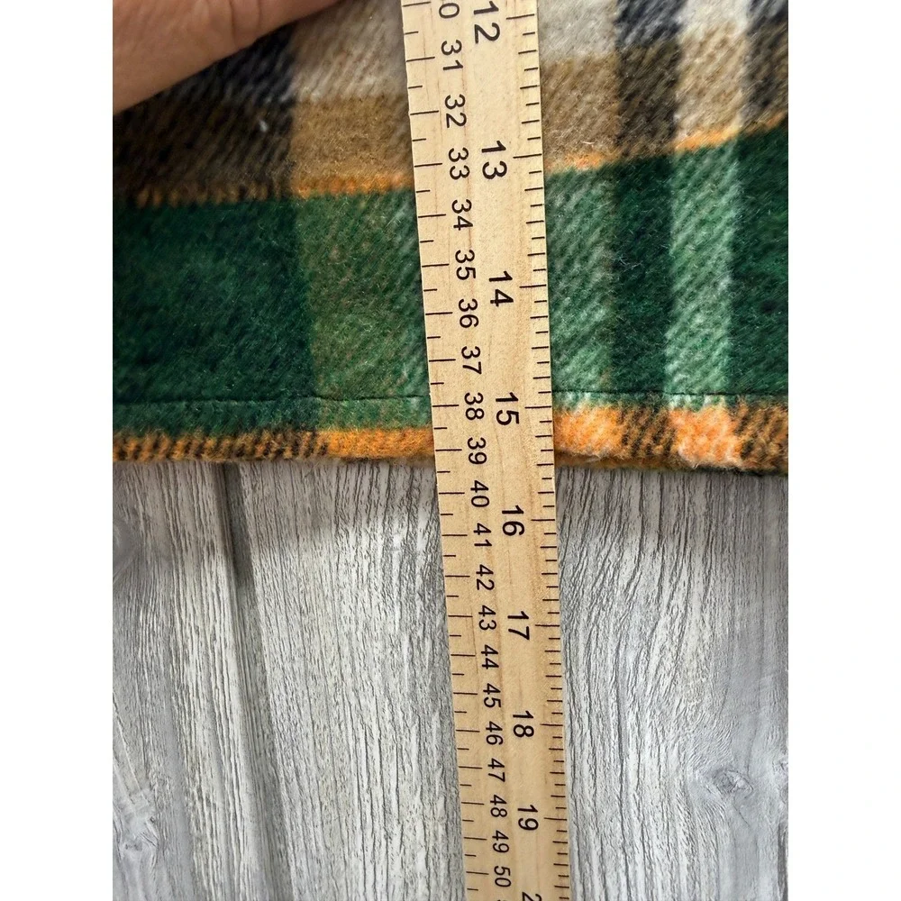 FH2 Fashion Green Orange Plaid Mini Skirt Made in Italy Size S Academic Preppy